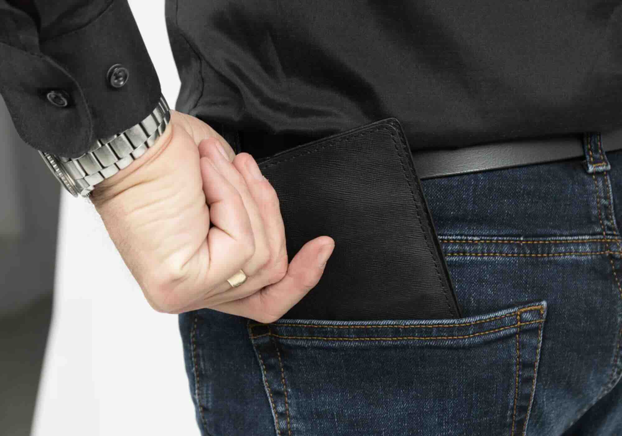 Billy Collection passport holder in back pocket
