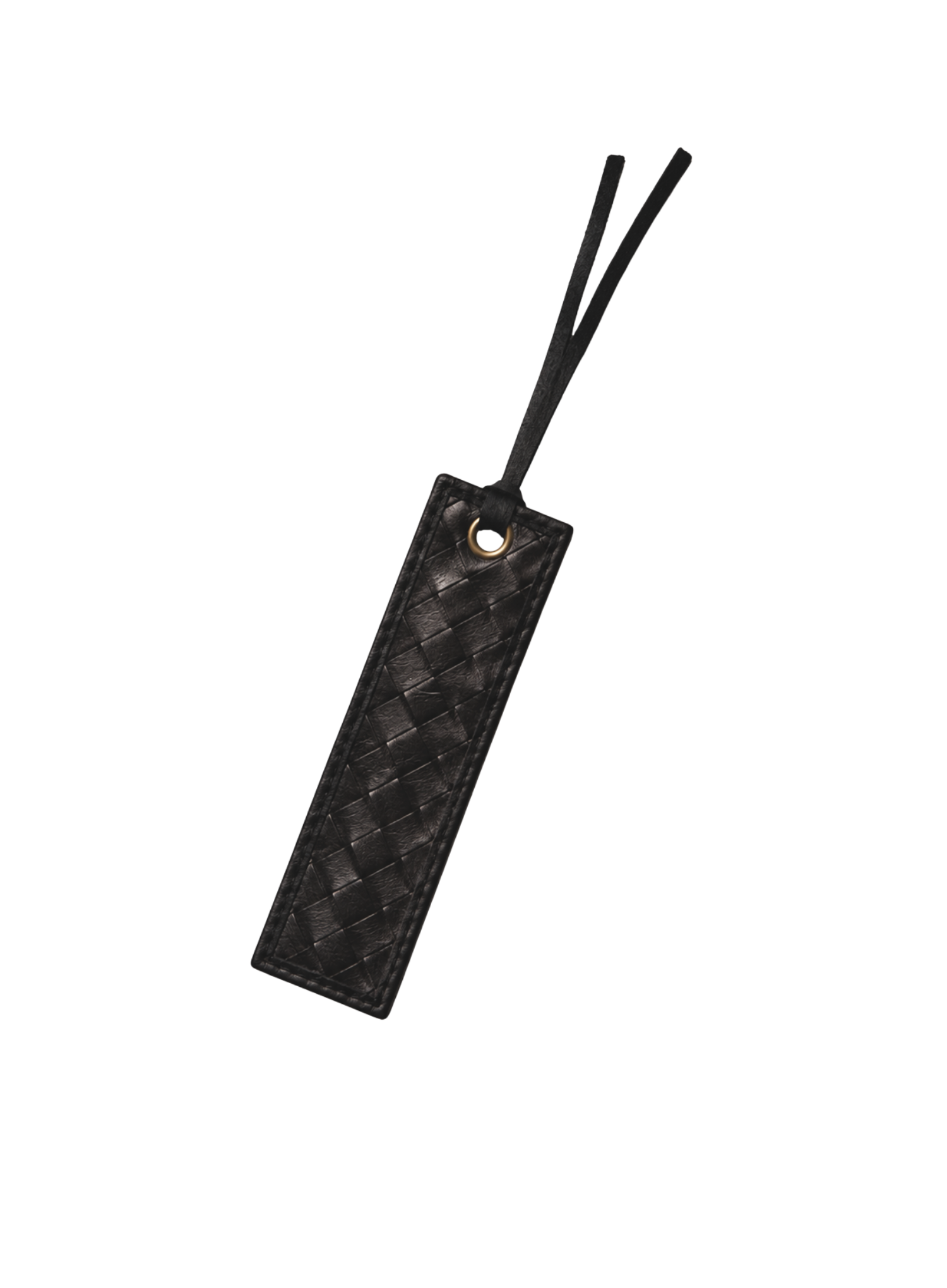 Black bookmark on a white background