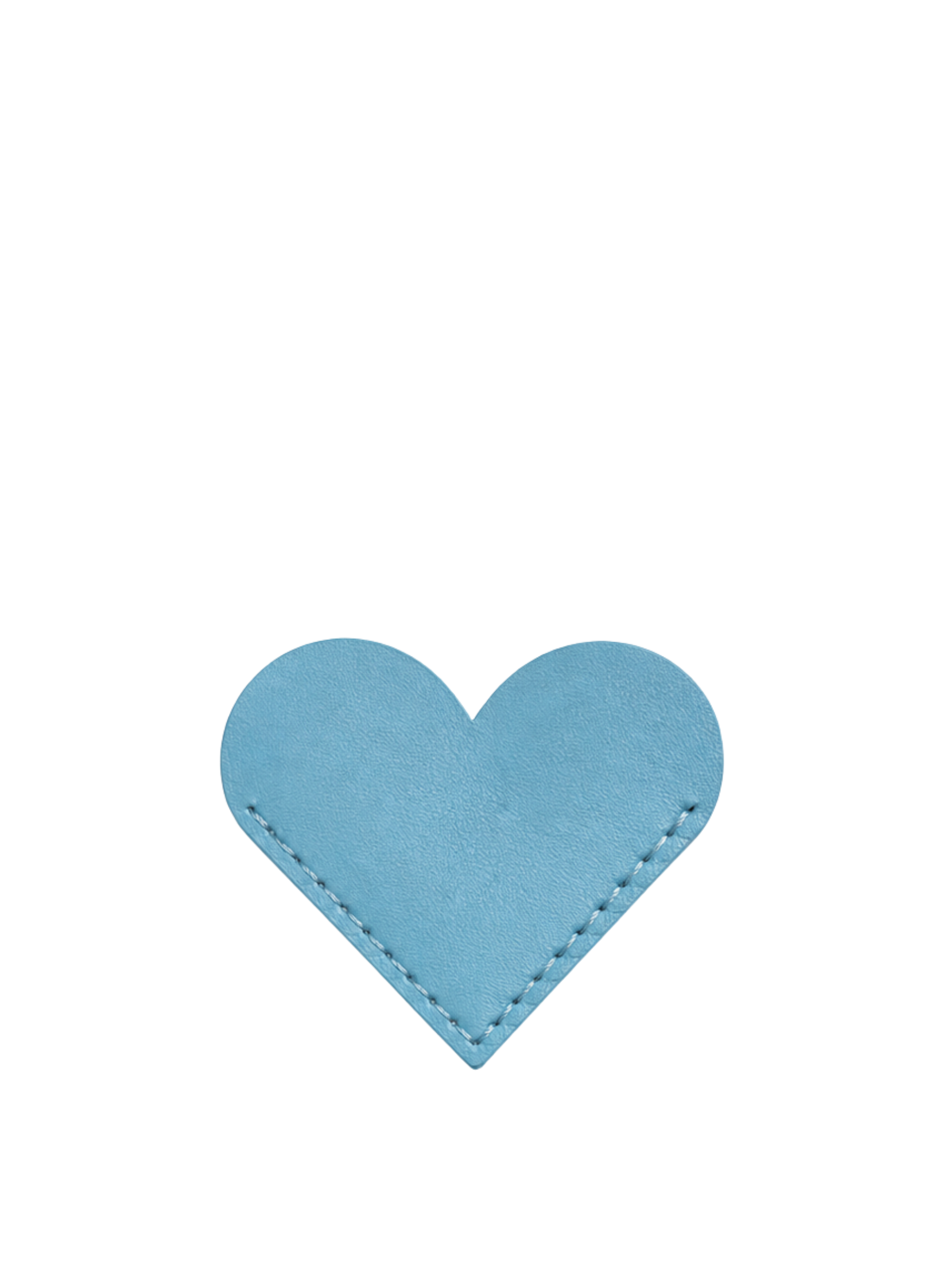 blue heart bookmark on white background