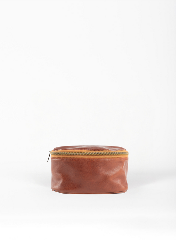 hip bag in brown from our spring collection - front view.
