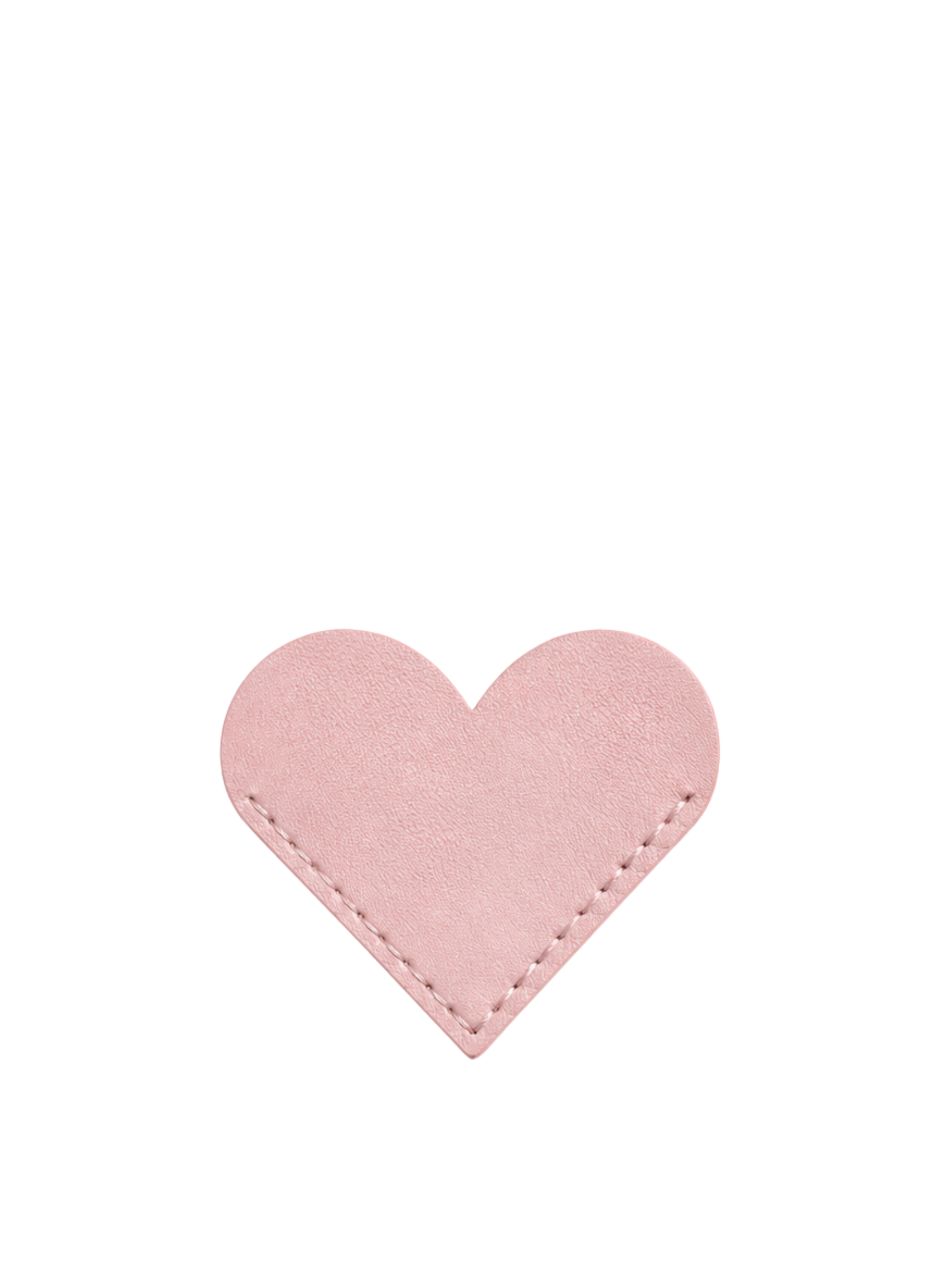 pink heart bookmark on white background