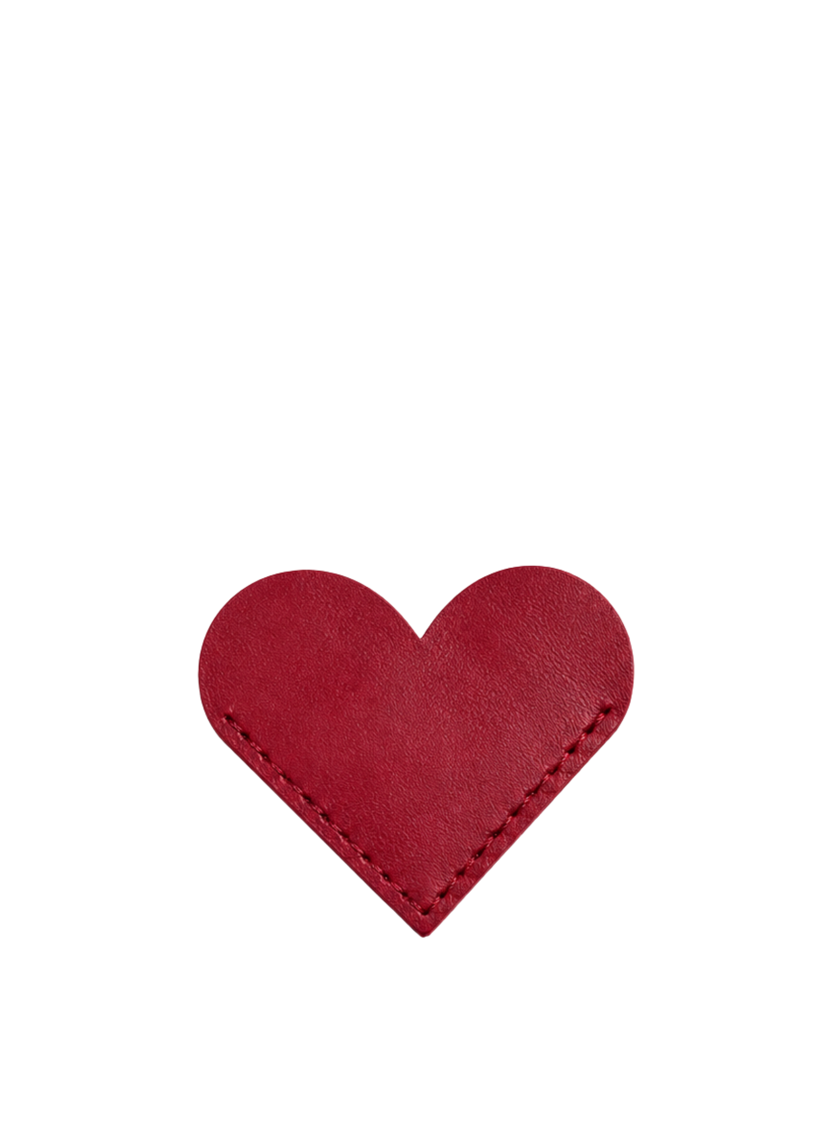 red heart bookmark on white background