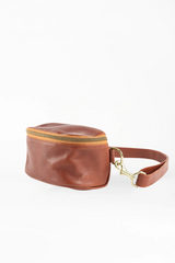 hip bag in brown from our spring collection - side view.