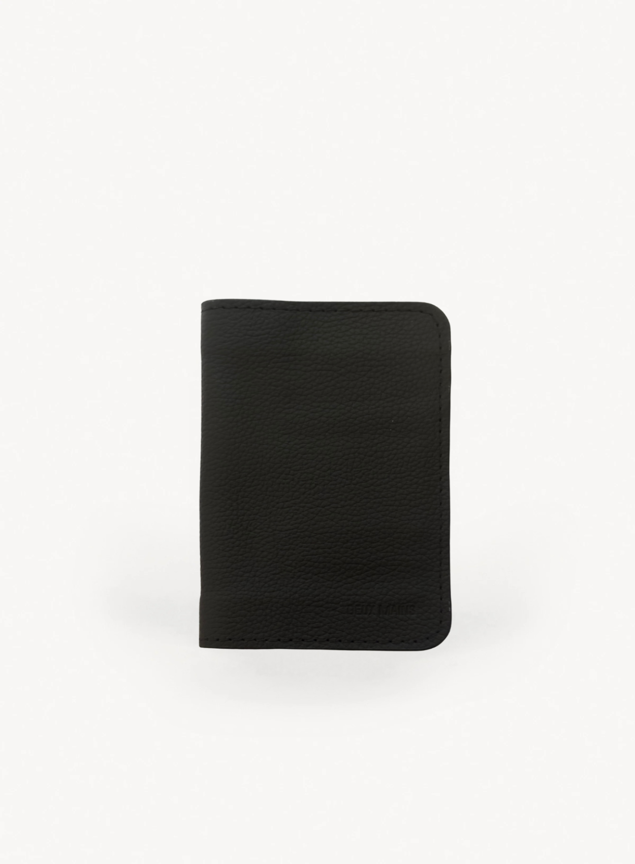 Black corporate passport wallet, front view