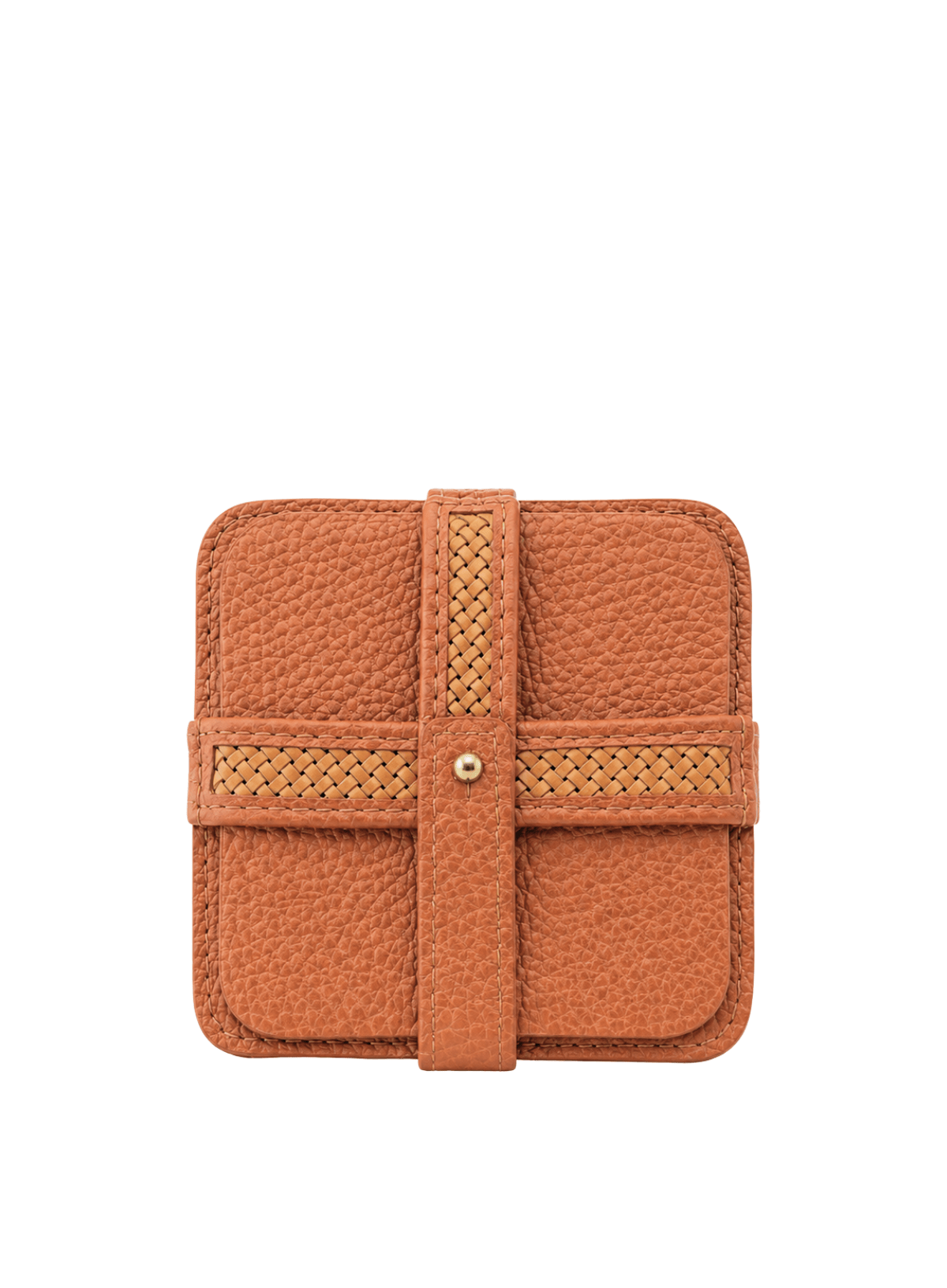 Woven Square Coasters  (Set of 4 with Holder)