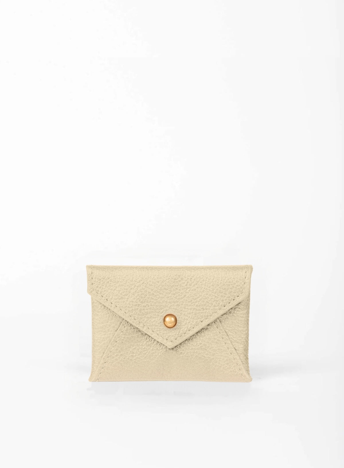 coin pouch from ethically crafted accessories in bone color - front view.