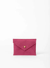coin pouch from ethically crafted accessories in pink color - front view.