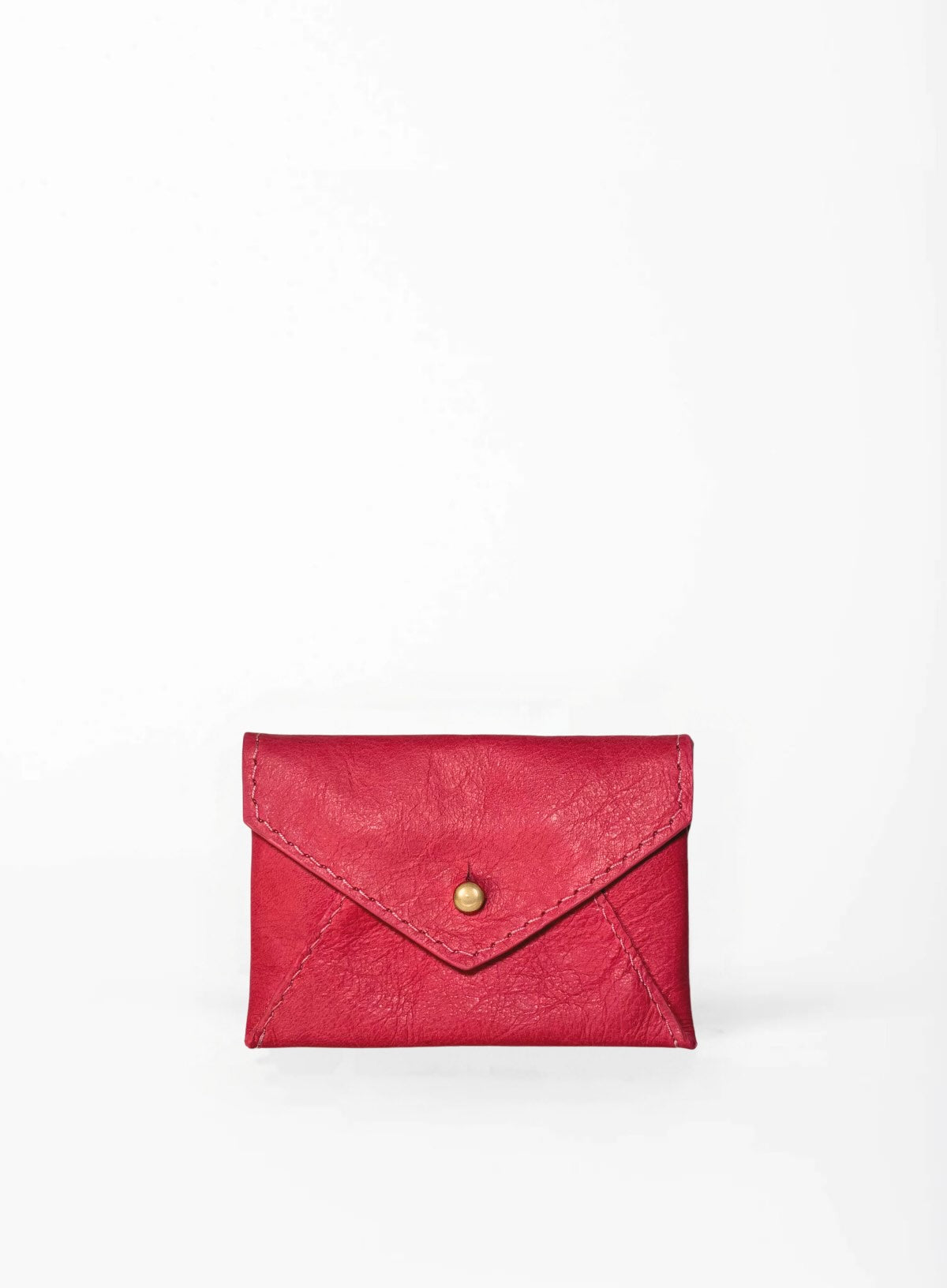 coin pouch from ethically crafted accessories in pink color - front view.