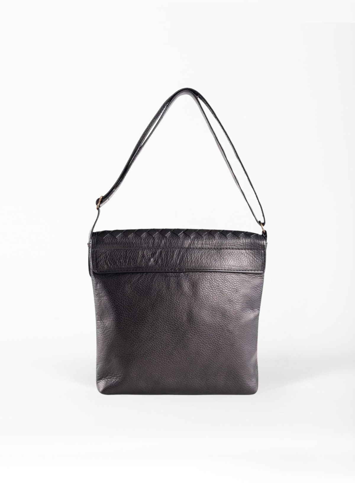 envelope crossbody in black from our spring collection back view.