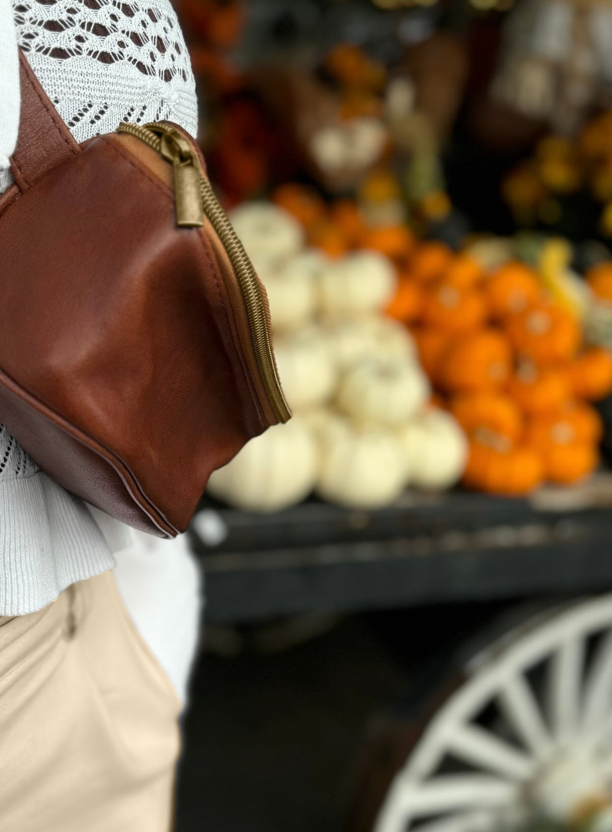 hip bag in mahogany perfect for fall infant of pumpkin stand from womens spring summer collection.