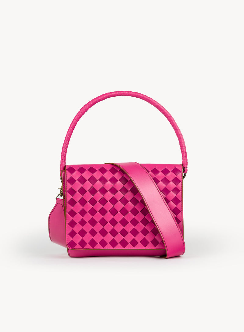 ideal crossbody in fuchsia for spring sale front - view.
