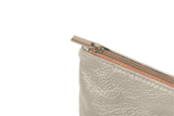 large pouch from ethically crafted accessories in bone showcasing close up view.