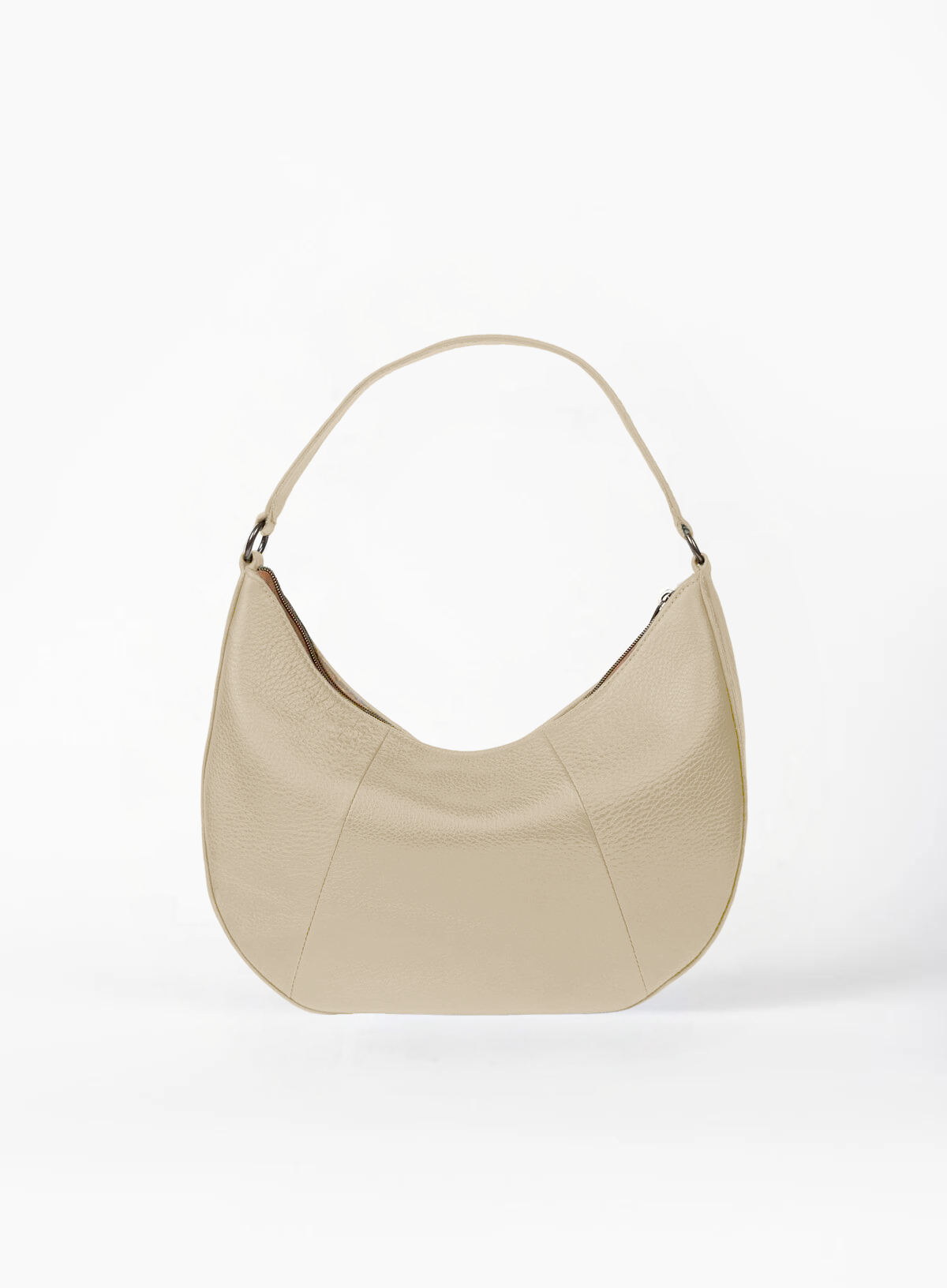 baguette bag from womens handbags in bone color showcasing front view.