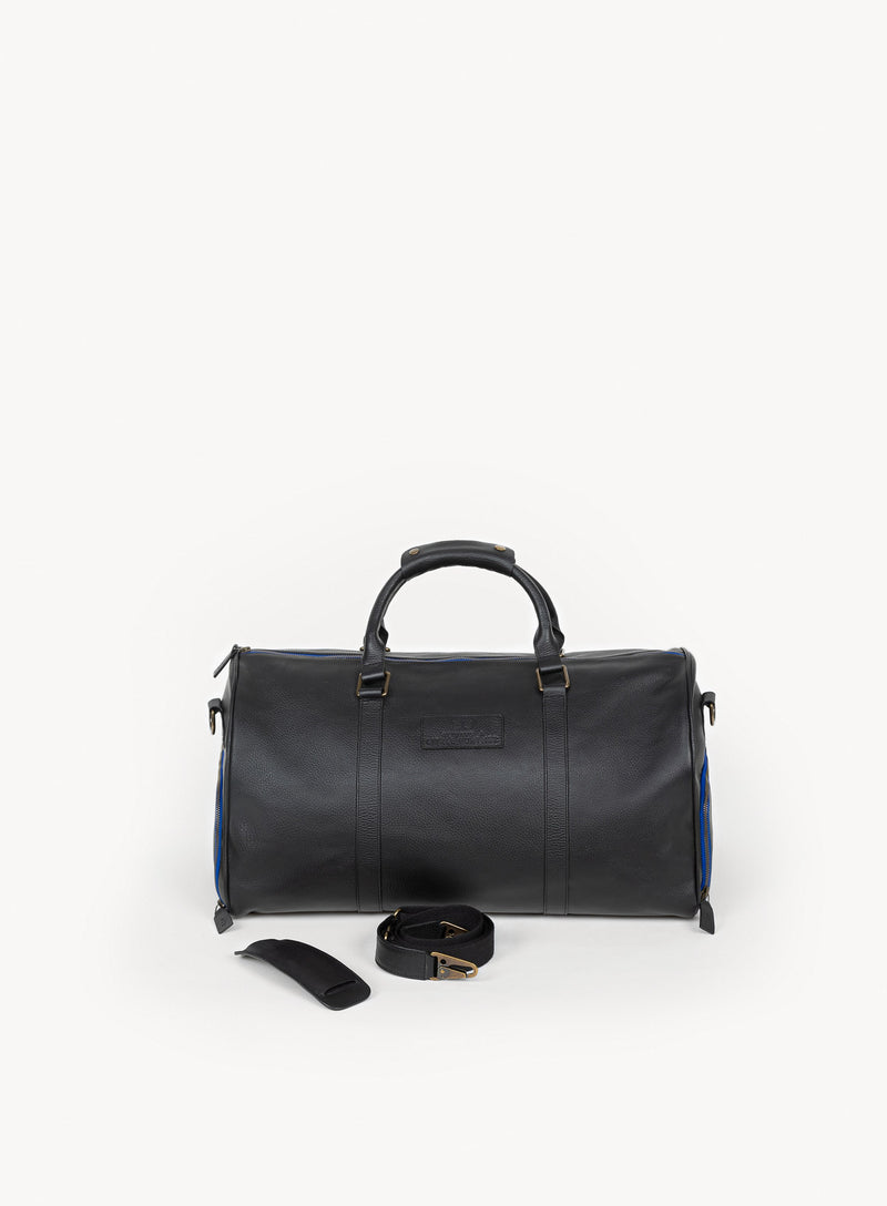 Luxury Duffel Bag Black Leather