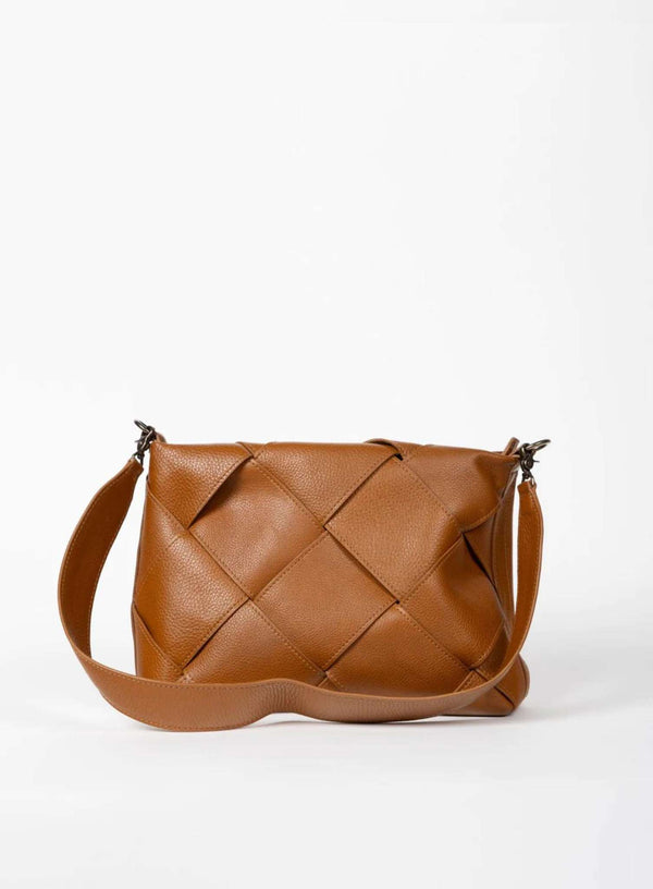 optimal shoulder bag from womens bags in honey color showcasing front view.