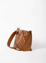 optimal shoulder bag from womens bags in honey color showcasing side view.