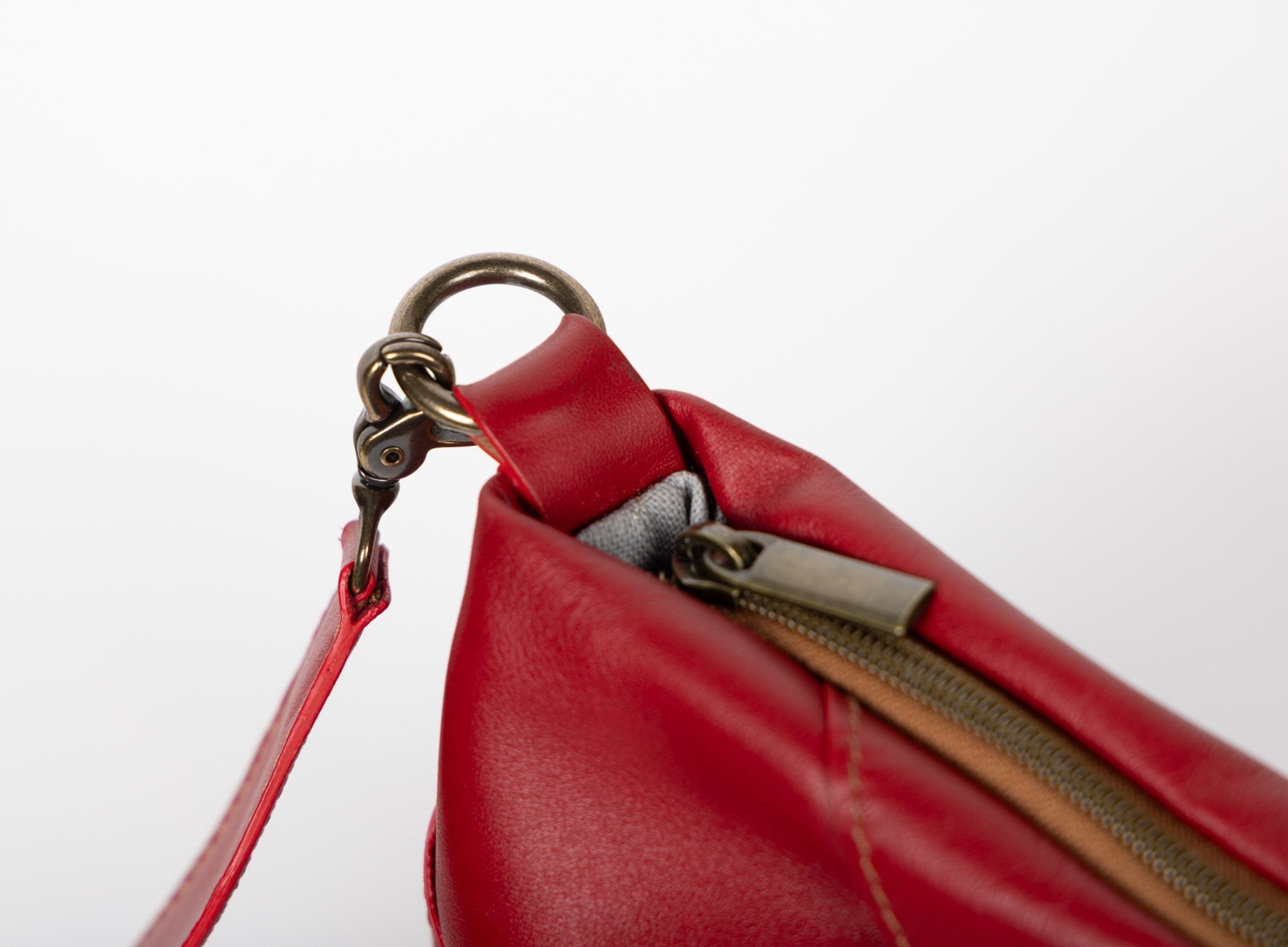 optimal shoulder bag from womens bags in red showcasing exterior view.