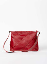 optimal shoulder bag from womens bags in red showcasing front view.