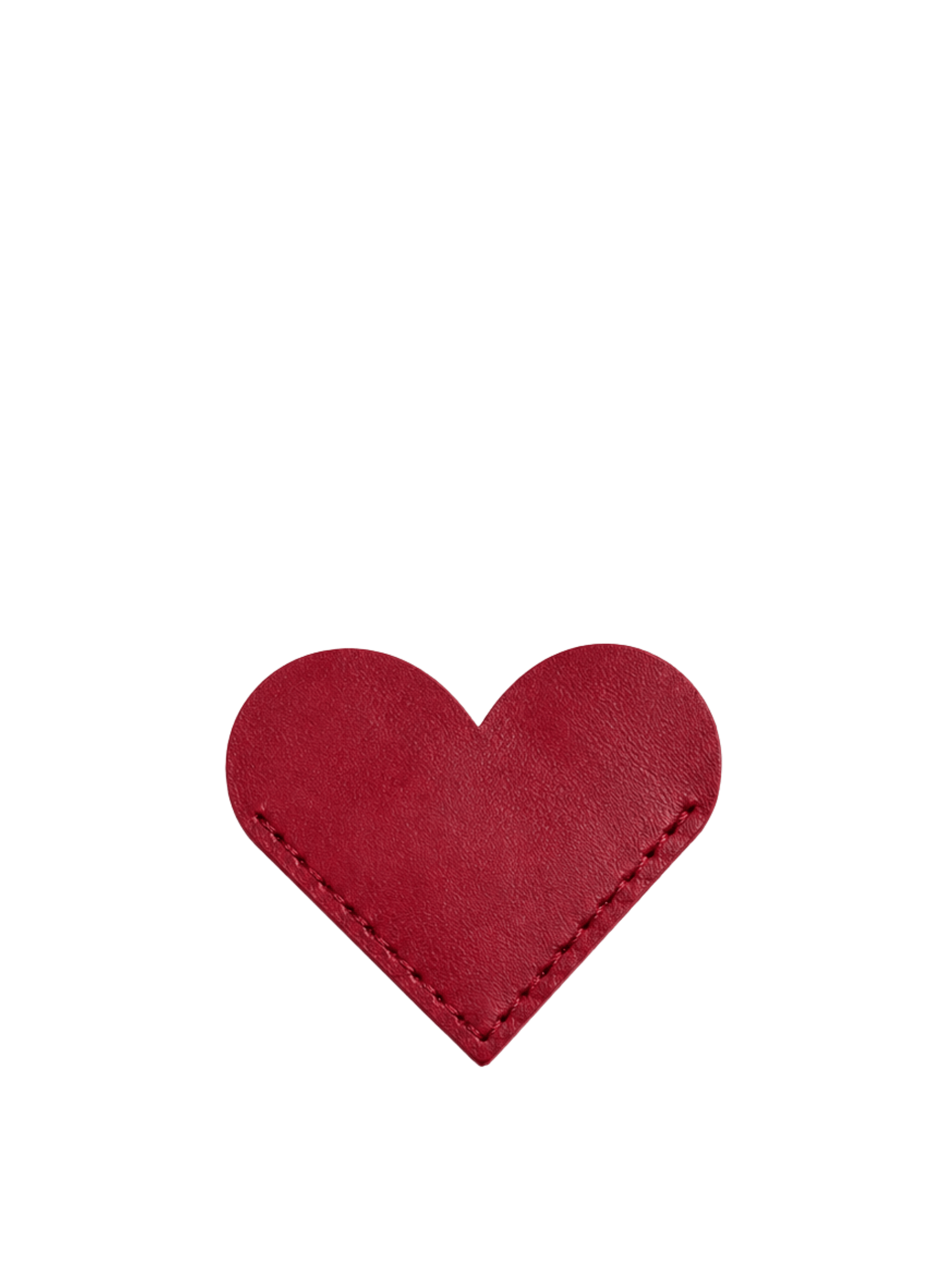red heart bookmark on white background