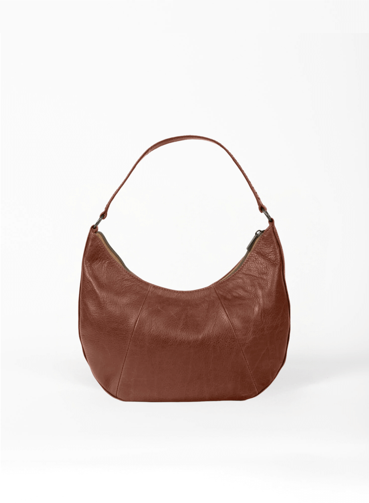 saddle shoulder bag from womens bags in brown showcasing front view.