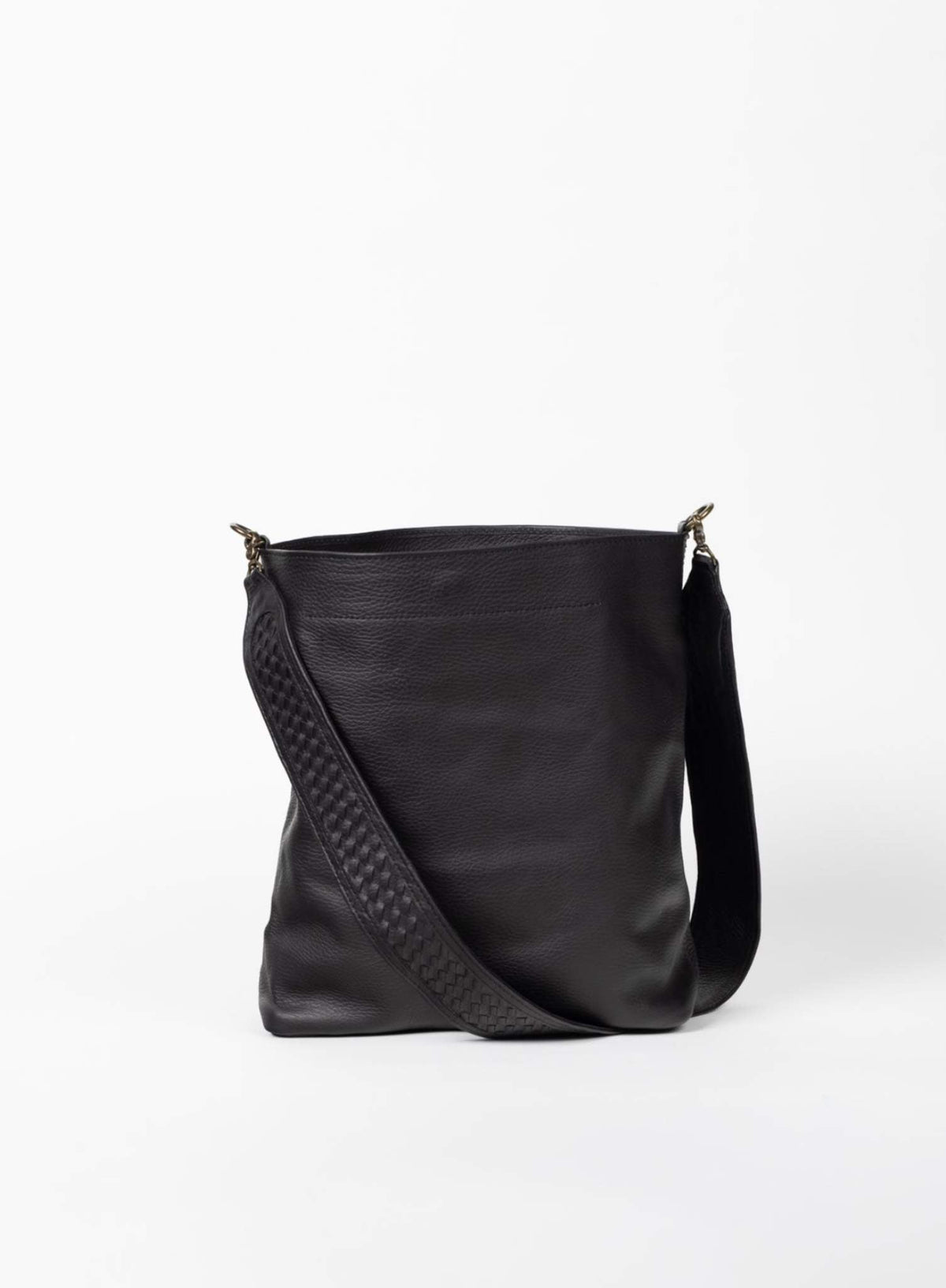sarah shoulder bag from womens bags in mohogany showcasing front view.