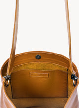 sarah shoulder bag from womens bags in honey showcasing interior view.