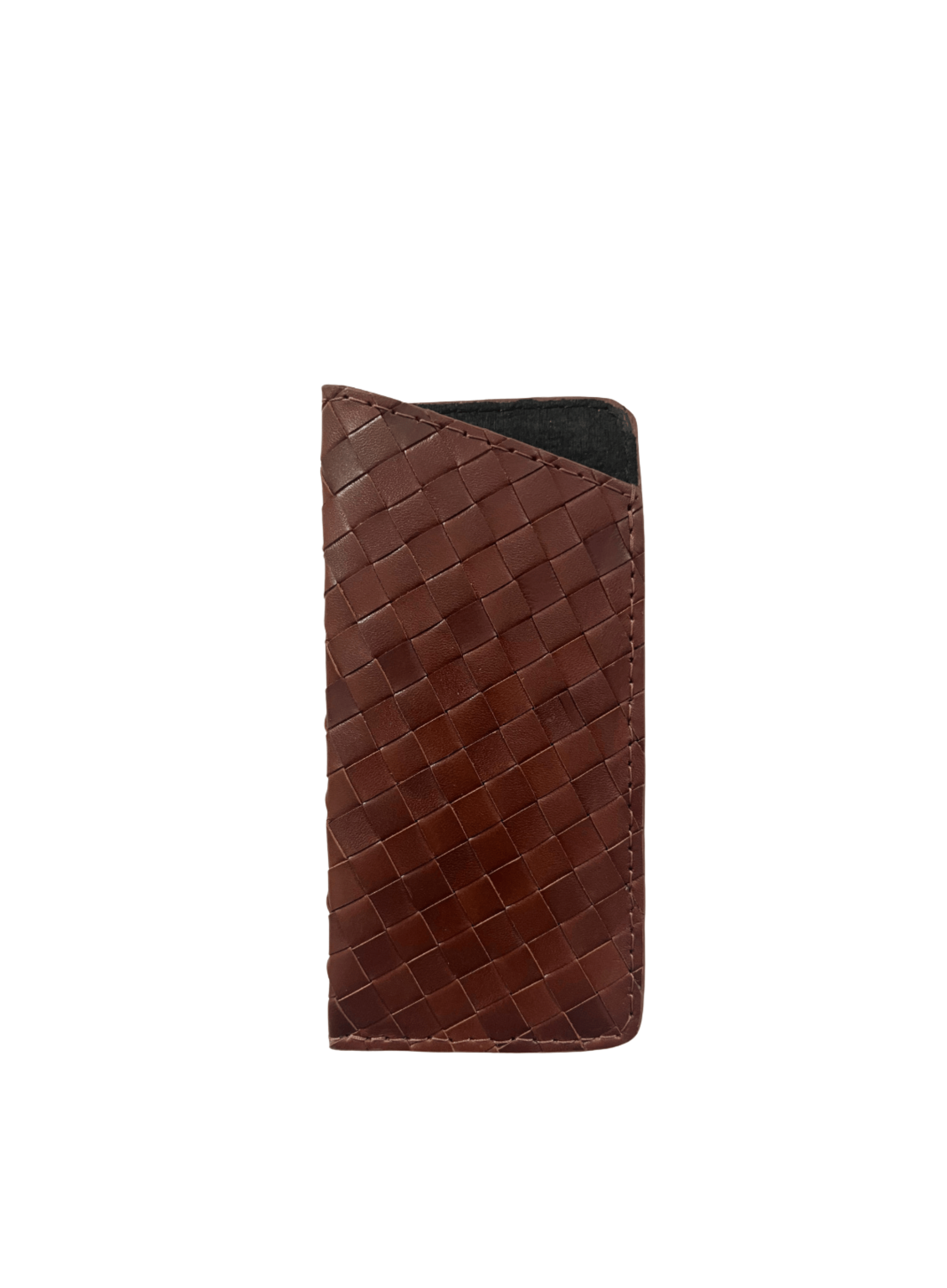 Woven Sunglass Case Brown